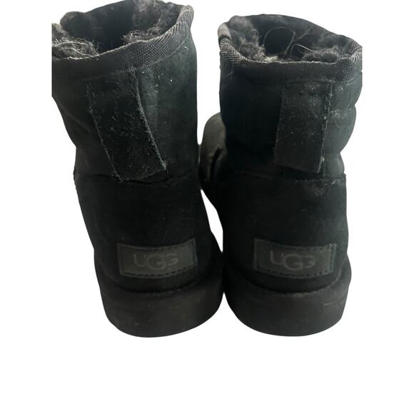 UGG Classic Mini II Boots Black •Women 7•Slip On Lined Ankle Winter 1016222 $170 - Picture 9 of 13